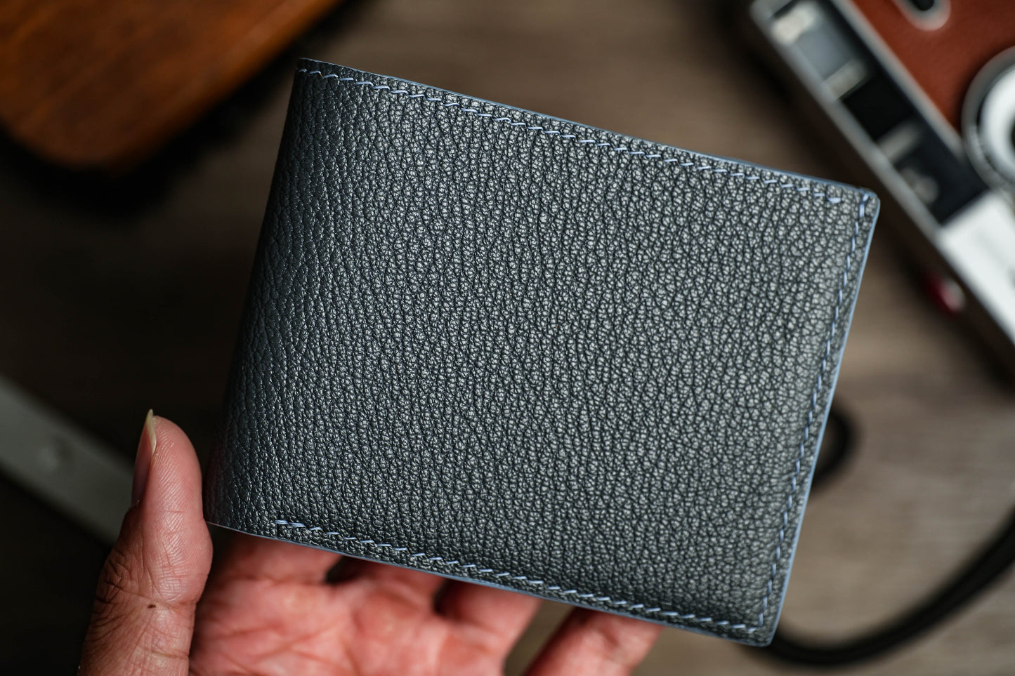 FRENCH CHEVRE BIFOLD WALLET