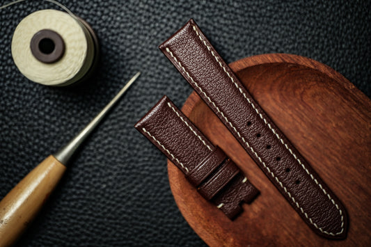 FRENCH CHEVRE AND ZERMATT COMBO WATCH STRAP