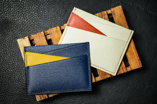 FRENCH CHEVRE ULTRA SLIM CARD HOLDER