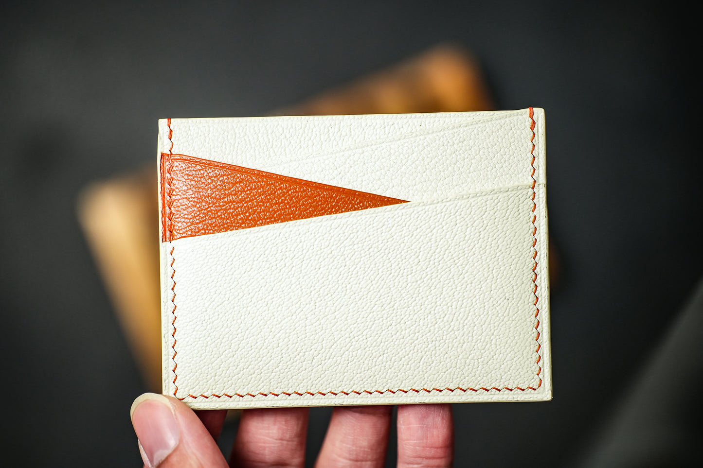 FRENCH CHEVRE ULTRA SLIM CARD HOLDER