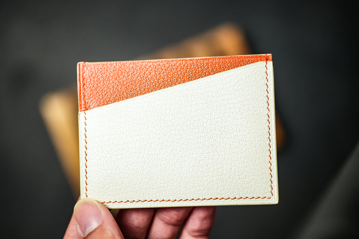 FRENCH CHEVRE ULTRA SLIM CARD HOLDER